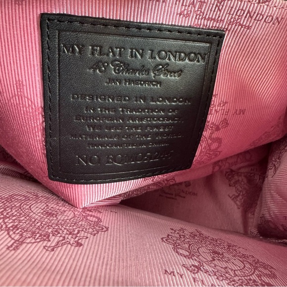 My Flat in London Quilted Purse Black & Gold Rhinestone Queen Bee Tote Bag MFIL - Picture 9 of 9